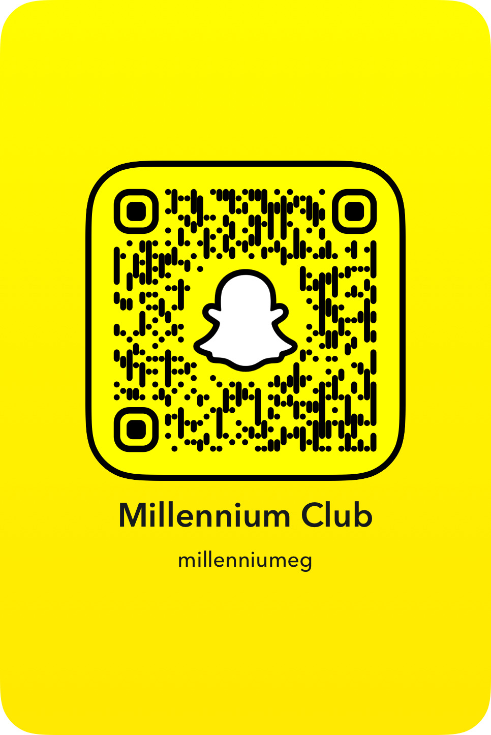 Millennium Club Snapchat QR Code